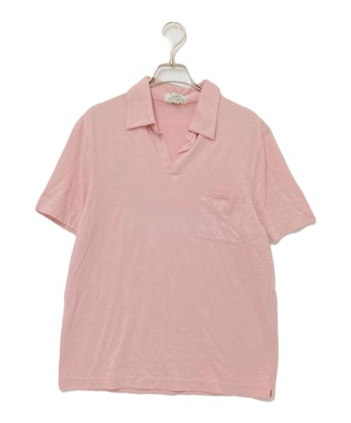 HERMES（エルメス）HERMES (エルメス) コットンスキッパーカットソー ピンク サイズ:Mの古着・服飾アイテム