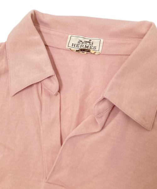 HERMES（エルメス）HERMES (エルメス) コットンスキッパーカットソー ピンク サイズ:Mの古着・服飾アイテム