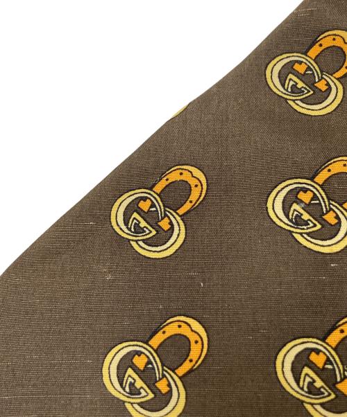GUCCI（グッチ）GUCCI (グッチ) シルクネクタイ ブラウン サイズ:イタリアの古着・服飾アイテム