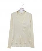 BALLSEYボールジィ）の古着「シルクコットンリブ Vネックカーディガン」｜ホワイト
