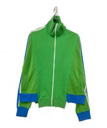 00〇〇（ゼロゼロマルマル）の古着「リメイクトラックジャケット」｜グリーン