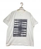 MM6 Maison Margielaエムエムシックスメゾンマルジェラ）の古着「BACKGAMMON PRINTED TEE」｜ホワイト×ブラック