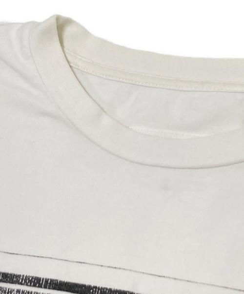 MM6 Maison Margiela（エムエムシックスメゾンマルジェラ）MM6 Maison Margiela (エムエムシックスメゾンマルジェラ) BACKGAMMON PRINTED TEE ホワイト×ブラック サイズ:XSの古着・服飾アイテム