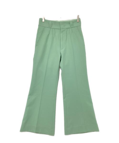 SHIKITARI（シキタリ）SHIKITARI (シキタリ) フレアスラックス グリーン サイズ:Sの古着・服飾アイテム