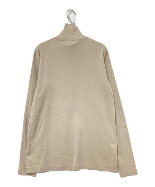 AURALEE（オーラリー）AURALEE (オーラリー) HARD TWIST RIB HALF-ZIP L/S TEE ベージュ サイズ:3の古着・服飾アイテム
