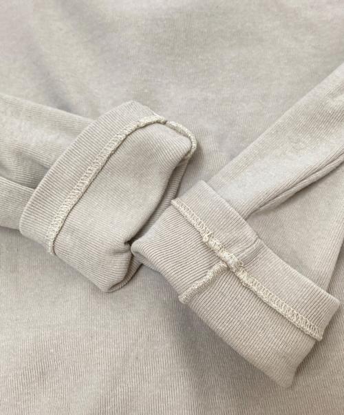 AURALEE（オーラリー）AURALEE (オーラリー) HARD TWIST RIB HALF-ZIP L/S TEE ベージュ サイズ:3の古着・服飾アイテム