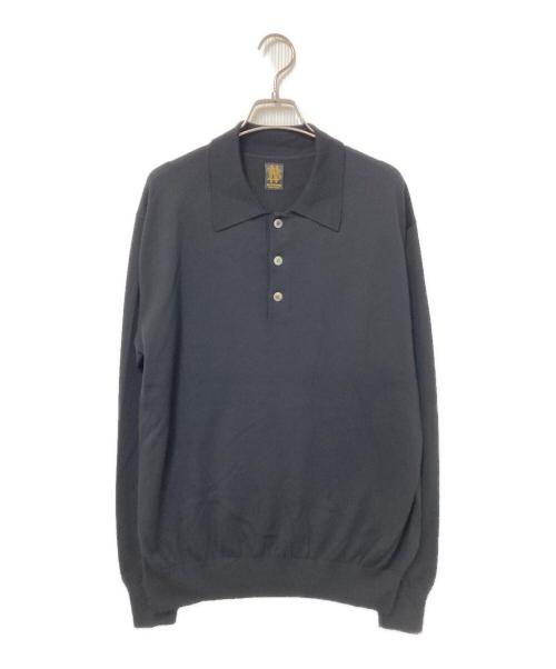 BATONER（バトナ―）BATONER (バトナ―) ウールニットポロシャツ ブラック サイズ:1の古着・服飾アイテム