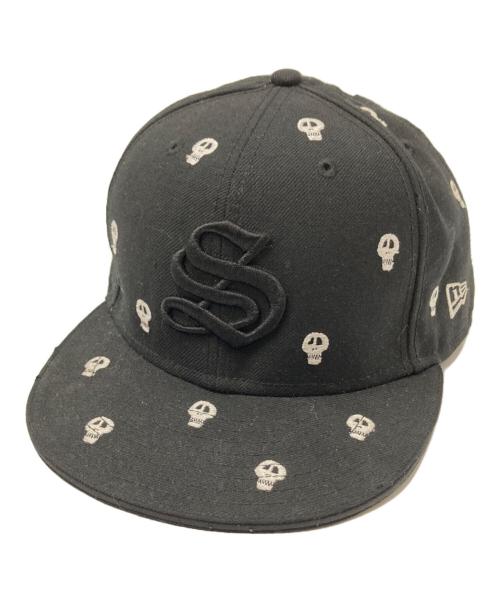 New Era（ニューエラ）New Era (ニューエラ) stussy (ステューシー) スカルキャップ ブラック サイズ:下記参照の古着・服飾アイテム