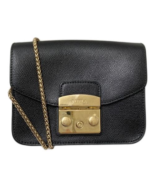 FURLA（フルラ）FURLA (フルラ) メトロポリスショルダーバッグ ブラックの古着・服飾アイテム