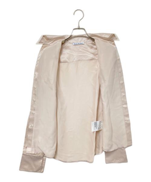 Acne studios（アクネ ストゥディオス）Acne studios (アクネ ストゥディオス) シルク混シャツ ベージュ サイズ:32の古着・服飾アイテム