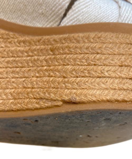 Chloe（クロエ）Chloe (クロエ) WOODYウェッジエスパドリーユ アイボリー×ブラウン サイズ:37の古着・服飾アイテム