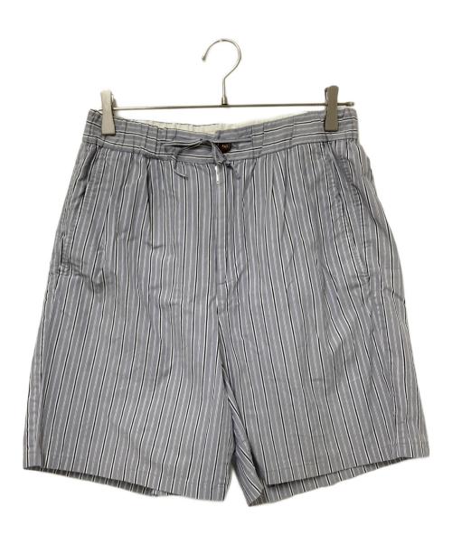 digawel（ディガウェル）digawel (ディガウェル) ストライプハーフパンツ グレー×ホワイト サイズ:4の古着・服飾アイテム