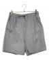 digawel（ディガウェル）の古着「ストライプハーフパンツ」｜グレー×ホワイト