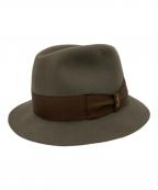 TAKEO KIKUCHI×BORSALINOタケオキクチ×ボルサリーノ）の古着「ウール中折れハット」｜ブラウン