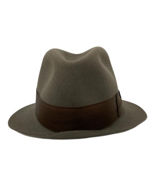 TAKEO KIKUCHI（タケオキクチ）TAKEO KIKUCHI (タケオキクチ) BORSALINO (ボルサリーノ) ウール中折れハット ブラウンの古着・服飾アイテム