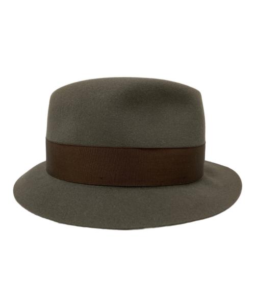 TAKEO KIKUCHI（タケオキクチ）TAKEO KIKUCHI (タケオキクチ) BORSALINO (ボルサリーノ) ウール中折れハット ブラウンの古着・服飾アイテム