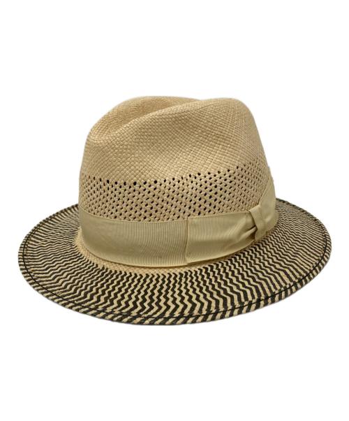 BORSALINO（ボルサリーノ）BORSALINO (ボルサリーノ) パナマハット ベージュ サイズ:61の古着・服飾アイテム