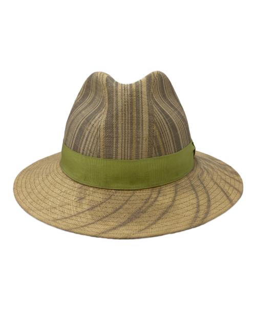 BORSALINO（ボルサリーノ）BORSALINO (ボルサリーノ) ラフィアパナマハット ベージュ サイズ:58の古着・服飾アイテム