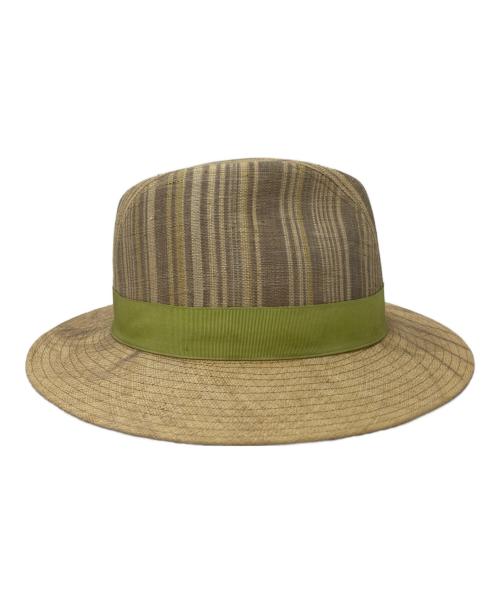 BORSALINO（ボルサリーノ）BORSALINO (ボルサリーノ) ラフィアパナマハット ベージュ サイズ:58の古着・服飾アイテム