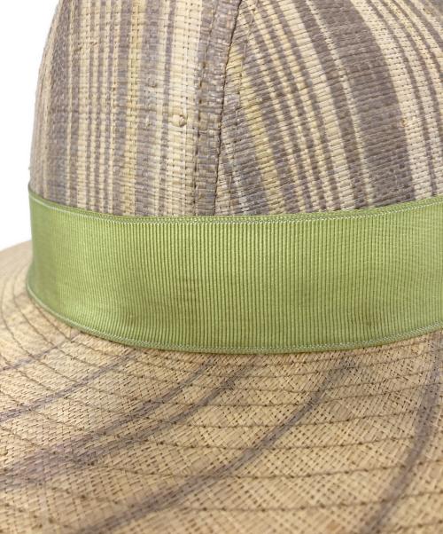 BORSALINO（ボルサリーノ）BORSALINO (ボルサリーノ) ラフィアパナマハット ベージュ サイズ:58の古着・服飾アイテム