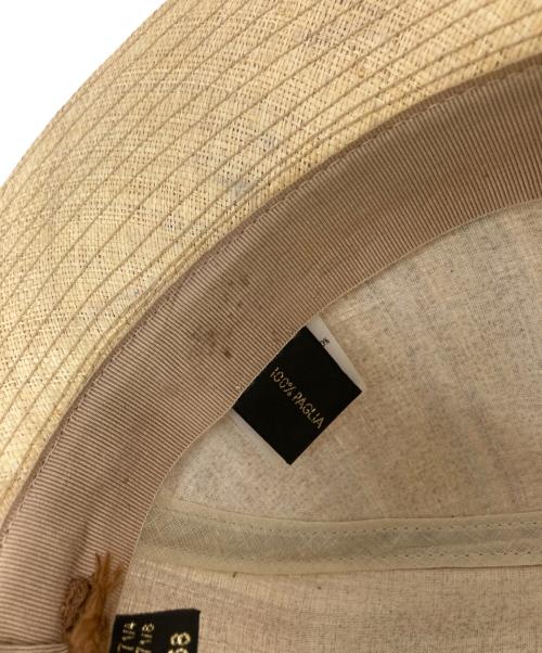 BORSALINO（ボルサリーノ）BORSALINO (ボルサリーノ) ラフィアパナマハット ベージュ サイズ:58の古着・服飾アイテム