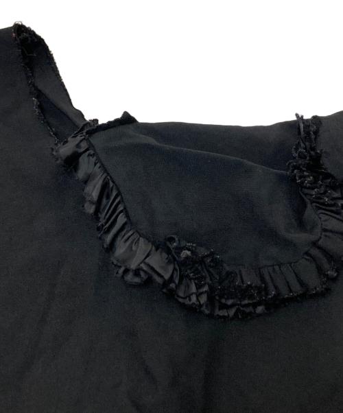 COMME des GARCONS（コムデギャルソン）COMME des GARCONS (コムデギャルソン) 製品染めフリルアシンメトリーワンピース ブラック サイズ:Mの古着・服飾アイテム