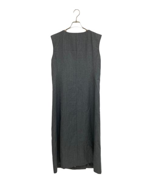 VERMEIL par iena（ヴェルメイユ パー イエナ）VERMEIL par iena (ヴェルメイユ パー イエナ) 別注2WAYツイルロングジレワンピース グレー サイズ:下記参照の古着・服飾アイテム