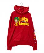 Champion REVERSE WEAVEチャンピオン リバース ウィーブ）の古着「プリントパーカー」｜レッド