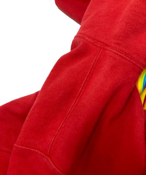 Champion REVERSE WEAVE（チャンピオン リバース ウィーブ）Champion REVERSE WEAVE (チャンピオン リバース ウィーブ) プリントパーカー レッド サイズ:2XLの古着・服飾アイテム