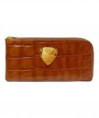 ATAOアタオ）の古着「型押しレザーウォレット」｜ブラウン