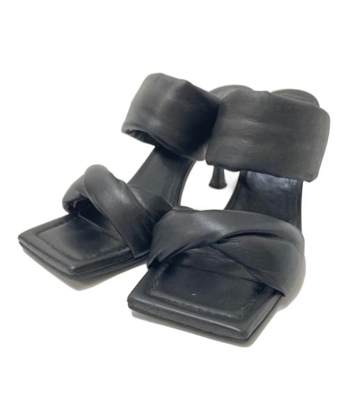 ALOHAS（アロハス）ALOHAS (アロハス) ツイストストラップヒールサンダル ブラック サイズ:37の古着・服飾アイテム