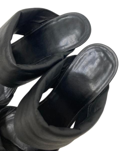 ALOHAS（アロハス）ALOHAS (アロハス) ツイストストラップヒールサンダル ブラック サイズ:37の古着・服飾アイテム