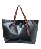 MARNIマルニ）の古着「PVCトートバッグ」｜ブラック×ブルー