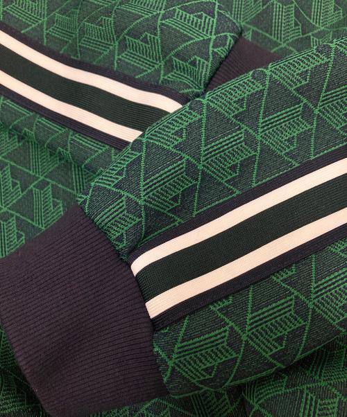 LACOSTE（ラコステ）LACOSTE (ラコステ) モノグラムジャカードトラックジャケット グリーン サイズ:US:Lの古着・服飾アイテム