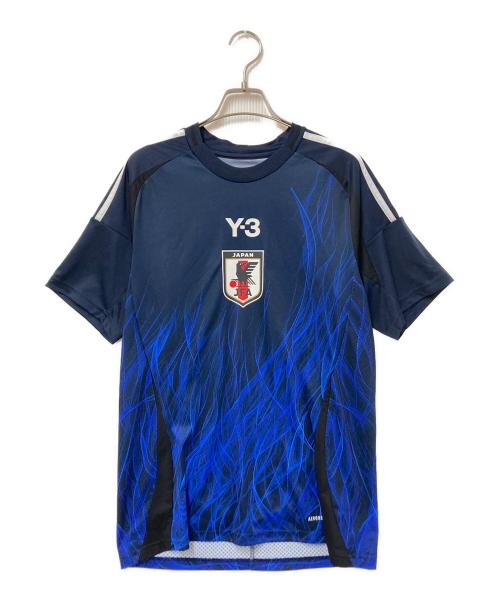 Y-3（ワイスリー）Y-3 (ワイスリー) ゲームシャツ ブラック×ブルー サイズ:Lの古着・服飾アイテム