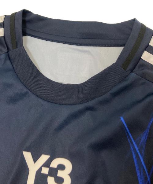 Y-3（ワイスリー）Y-3 (ワイスリー) ゲームシャツ ブラック×ブルー サイズ:Lの古着・服飾アイテム