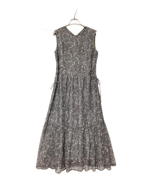 Rirandture（リランドチュール）Rirandture (リランドチュール) エンブロイダリー ワンピース グレー サイズ:2の古着・服飾アイテム