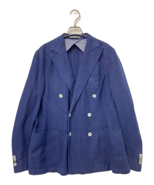 PAOLONI（パオローニ）PAOLONI (パオローニ) ダブルボタンテーラードジャケット ブルー サイズ:50の古着・服飾アイテム