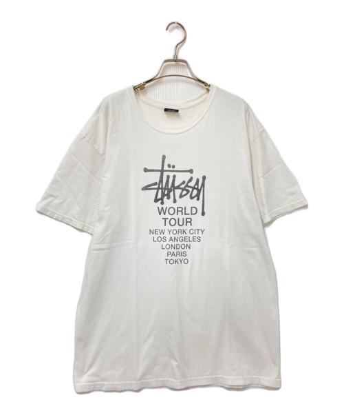 stussy（ステューシー）stussy (ステューシー) プリントTシャツ ホワイト サイズ:Lの古着・服飾アイテム