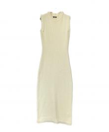 anuans（アニュアンス）の古着「ブラッシュツイードニットワンピース」｜アイボリー