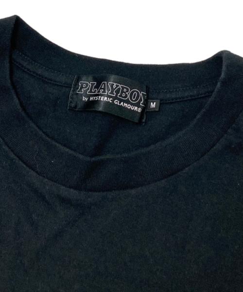 PLAY BOY（プレイボーイ）PLAY BOY (プレイボーイ) Hysteric Glamour (ヒステリックグラマー) プリントTシャツ ブラック サイズ:Mの古着・服飾アイテム