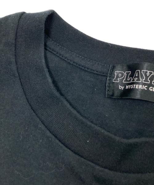 PLAY BOY（プレイボーイ）PLAY BOY (プレイボーイ) Hysteric Glamour (ヒステリックグラマー) プリントTシャツ ブラック サイズ:Mの古着・服飾アイテム