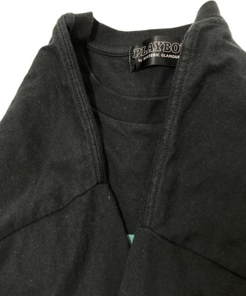 PLAY BOY（プレイボーイ）PLAY BOY (プレイボーイ) Hysteric Glamour (ヒステリックグラマー) プリントTシャツ ブラック サイズ:Mの古着・服飾アイテム
