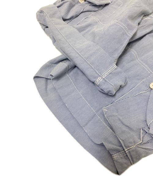 POLO RALPH LAUREN（ポロ・ラルフローレン）POLO RALPH LAUREN (ポロ・ラルフローレン) ストライプハーフカーゴパンツ ブルー サイズ:32の古着・服飾アイテム