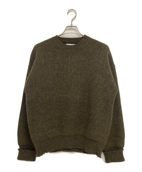 TOMORROW LAND tricot（トゥモローランド トリコ）TOMORROW LAND tricot (トゥモローランド トリコ) シェットランドウール クルーネックプルオーバー ブラウン サイズ:Mの古着・服飾アイテム