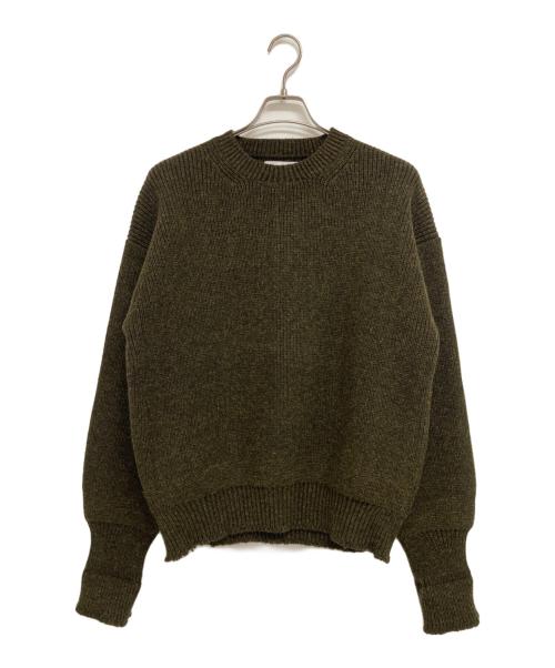 TOMORROW LAND tricot（トゥモローランド トリコ）TOMORROW LAND tricot (トゥモローランド トリコ) シェットランドウール クルーネックプルオーバー ブラウン サイズ:Mの古着・服飾アイテム