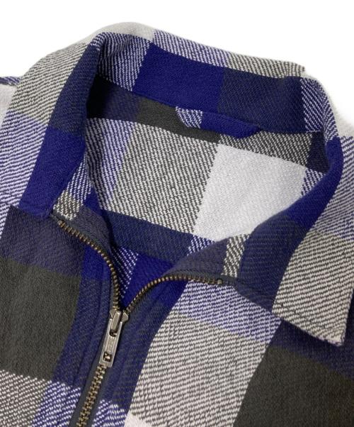 JOURNAL STANDARD relume（ジャーナルスタンダード レリューム）JOURNAL STANDARD relume (ジャーナルスタンダード レリューム) Relume Jeans ネルチェックジップシャツ ブルー サイズ:Mの古着・服飾アイテム