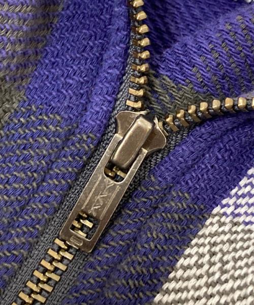 JOURNAL STANDARD relume（ジャーナルスタンダード レリューム）JOURNAL STANDARD relume (ジャーナルスタンダード レリューム) Relume Jeans ネルチェックジップシャツ ブルー サイズ:Mの古着・服飾アイテム