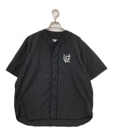 uniform experiment（ユニフォームエクスペリメント）の古着「PIN STRIPE S/S BASEBALL SHIRT」｜ブラック