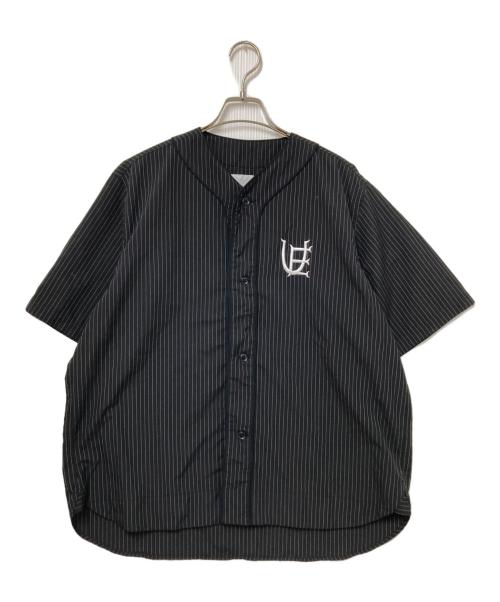 uniform experiment（ユニフォームエクスペリメント）uniform experiment (ユニフォームエクスペリメント) PIN STRIPE S/S BASEBALL SHIRT ブラック サイズ:1の古着・服飾アイテム